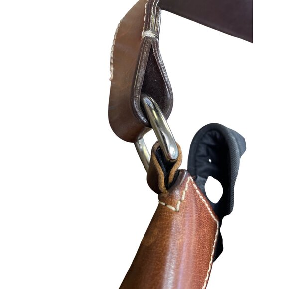 Dooney Bourke womans Black Brown Canvas Leather Handbag SKU 8761 - Picture 2 of 16